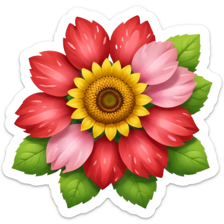 Strawberry and Sunflower and Sakura, but only one of each—softer sunflower sticker