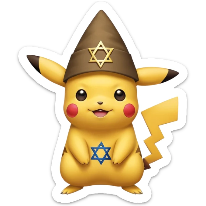 Jewish pikachu sticker