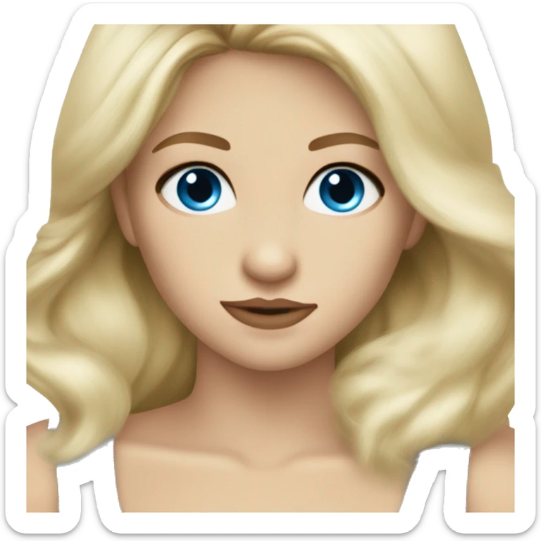 blonde glamorous girl blue eyes and niall horan sticker