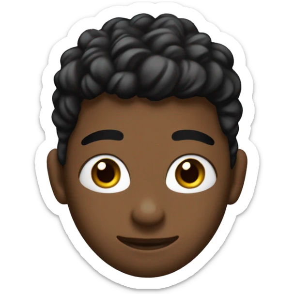 adolescente moreno con cabello negro y cacheton con anteojos negros y piercings en las orejas sticker