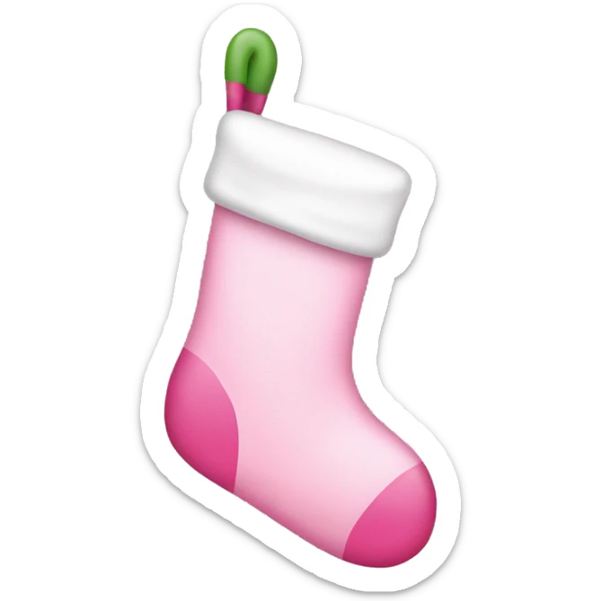 pink stocking sticker