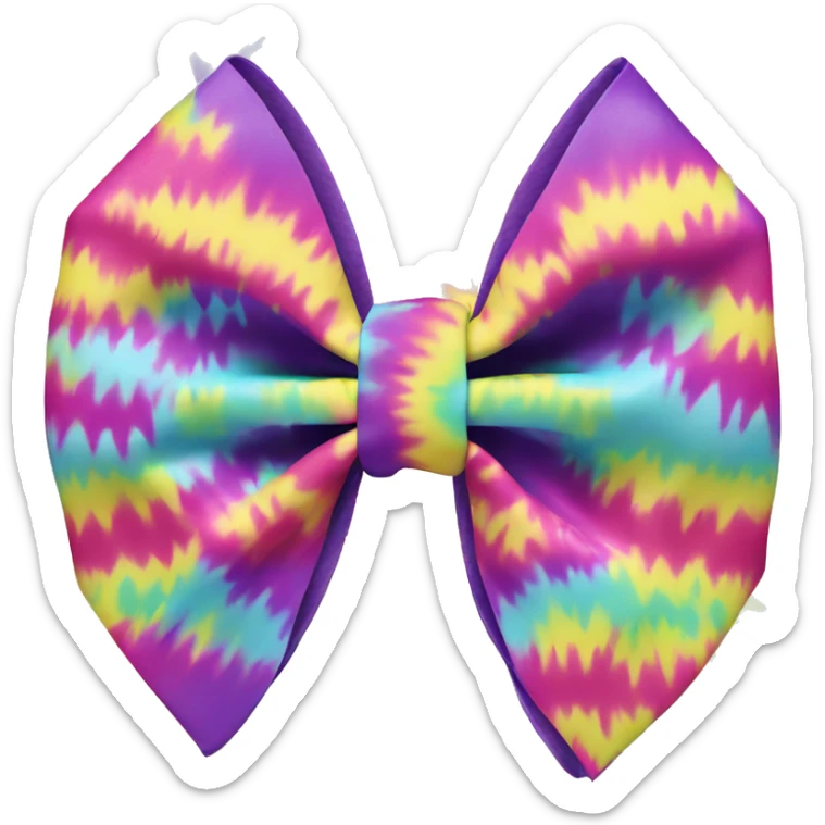 Tie dye bow sticker