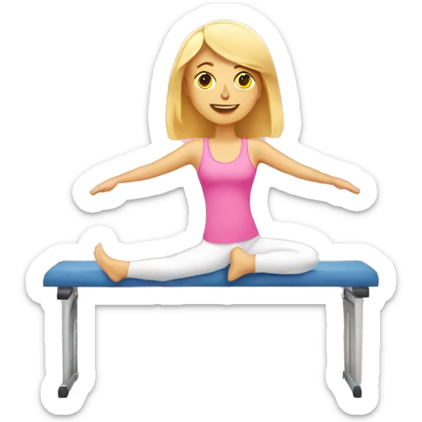 pink pilates sticker