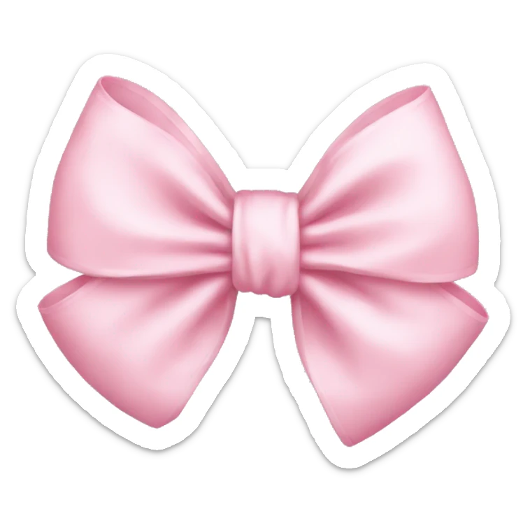 Light pink bow sticker