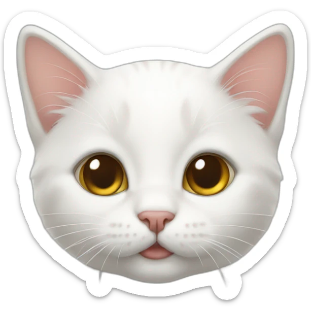 white kitten sticker