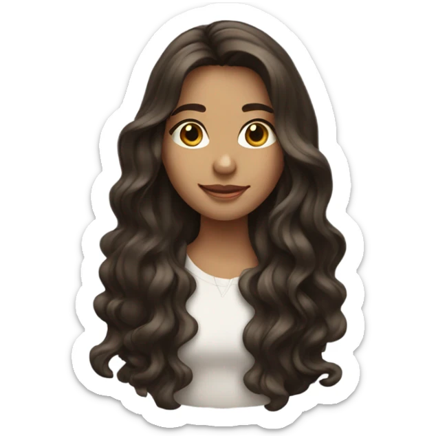 Brunette girl sticker