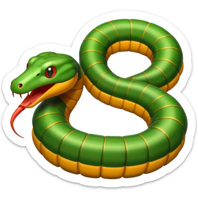 I'll generate a snake emoji in the form of a scolopendra as shown in the photo sticker