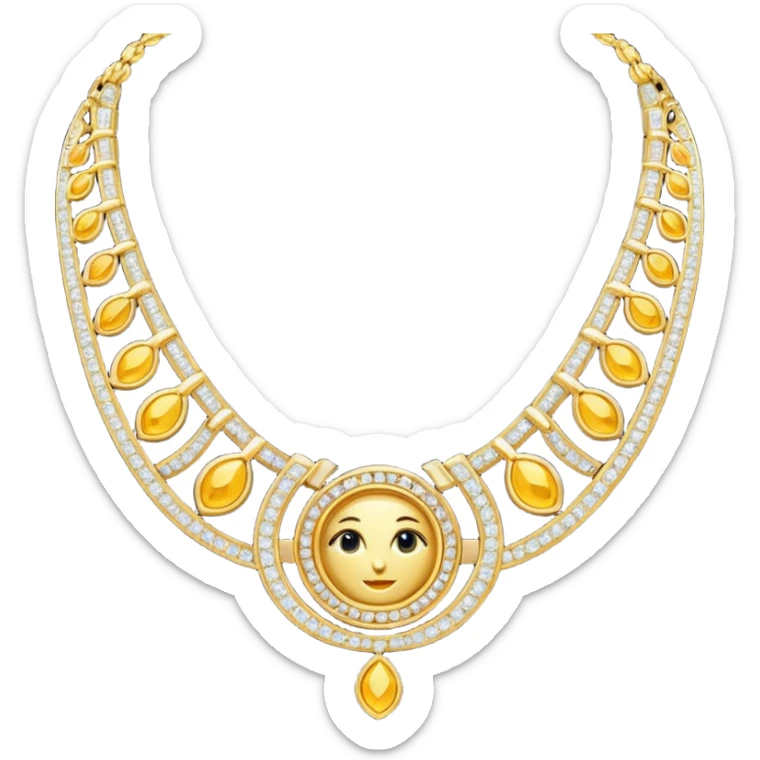 create a golden necklace emoji  the most attractive any one or all of them ill choose it should be fully golden sticker