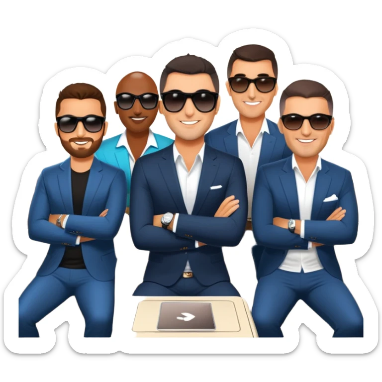 Branden Condy entrepreneur internet celebrity iman gadzhi alex hormozi Patrick bet david garyvee grant cardone on a jet celebrating WHOP ownership  sticker