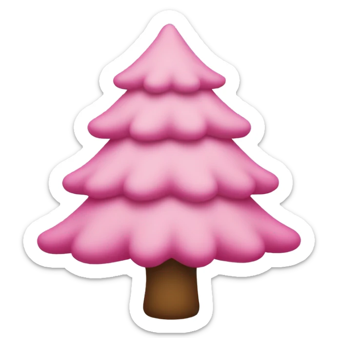 christmas tree pink sticker