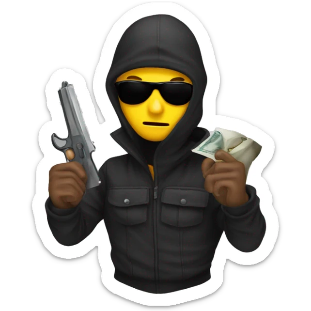 Robber emoji sticker