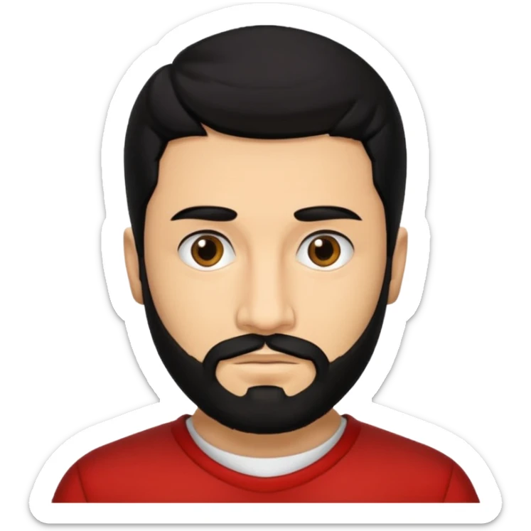 Tokyo in the la casa de papel TV show, black hair with beard sticker