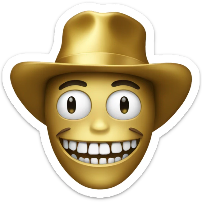 Gold Teeth And Hat sticker