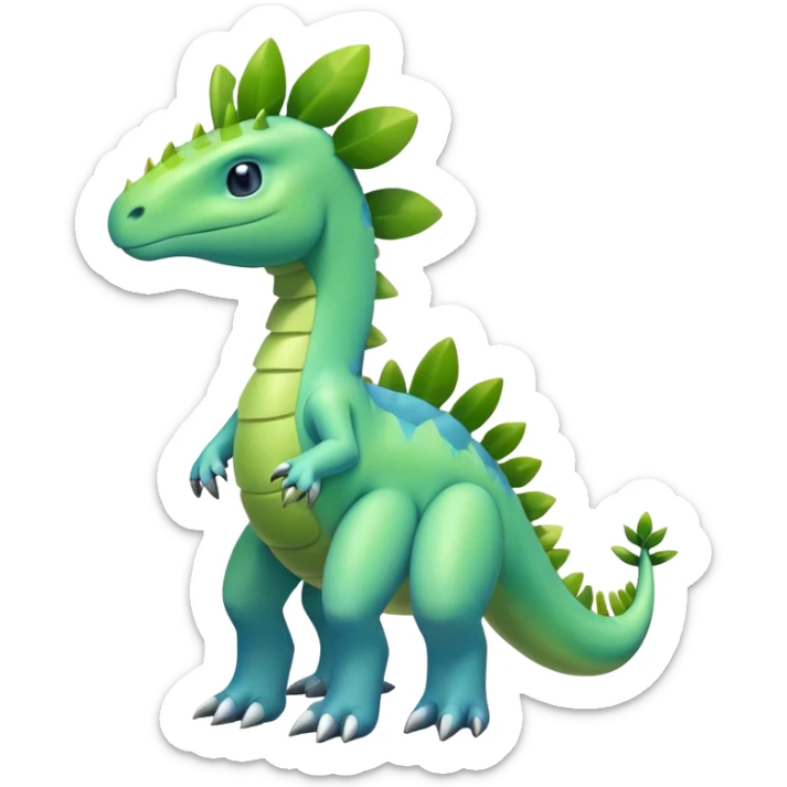 Shiny Amaura-Meganium-Hybrid (Full body) sticker