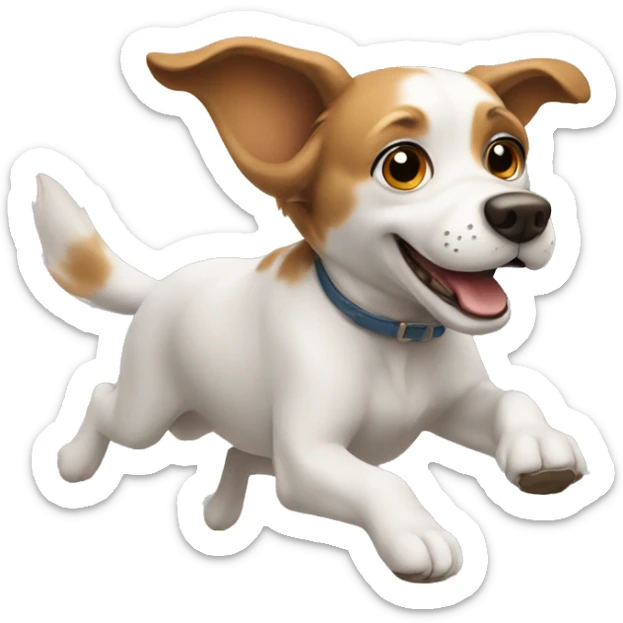 Dog flying  sticker