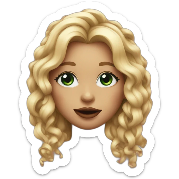 A beautiful girl with blonde hair with a festive pipe in her mouth sticker