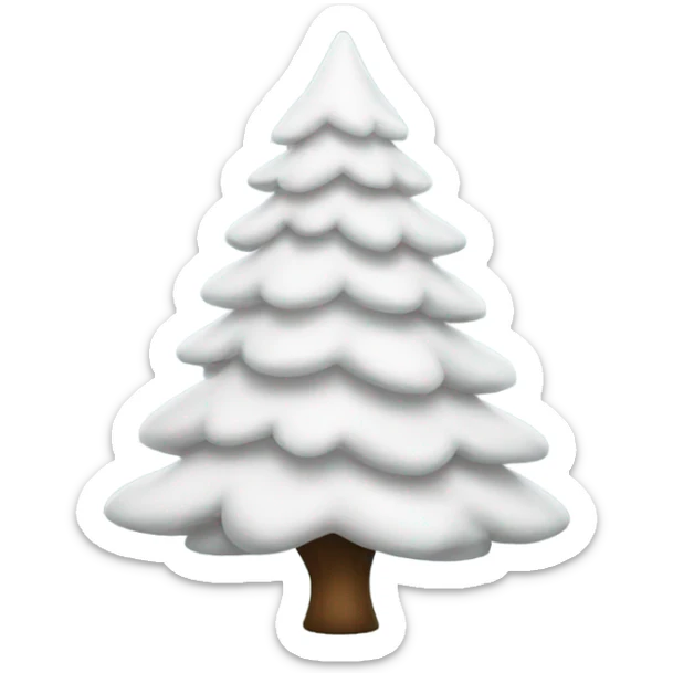 White Christmas tree sticker