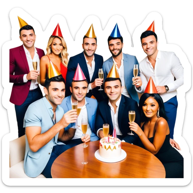 Tefi, Lewis Howes, Gary Vee, Tristan Tate, Tai Lopez, Josh King Madrid, Alex Hormozi, Iman Gadzhi, Branden Condy, Patrick Bet-David, Luke Belmar, Cardone, Shelby Sapp, Leila Hormozi, Tefi Valenzuela, business, Russell Brunson, partners, marketing, event , emoji, sales, money, mentor, party, emoji sticker