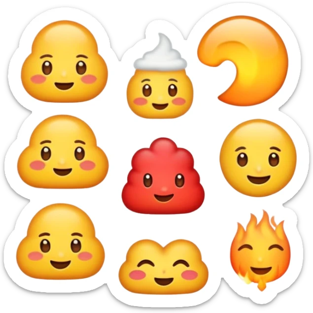 Cozy emojis sticker