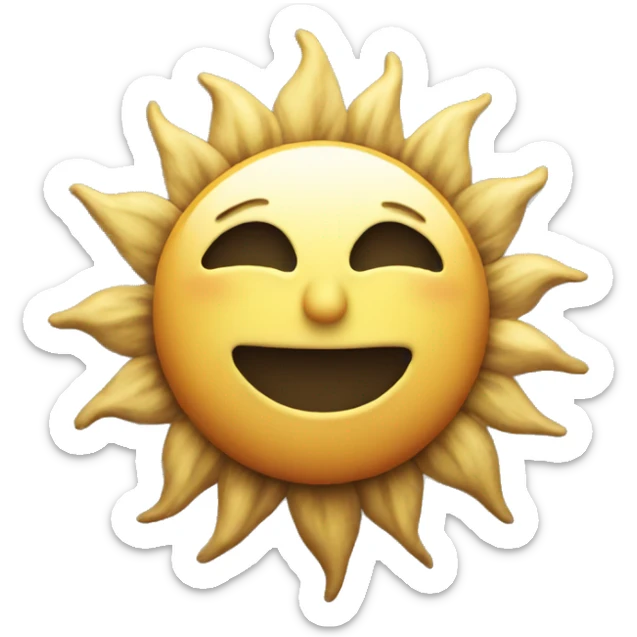 Sun drawing sticker