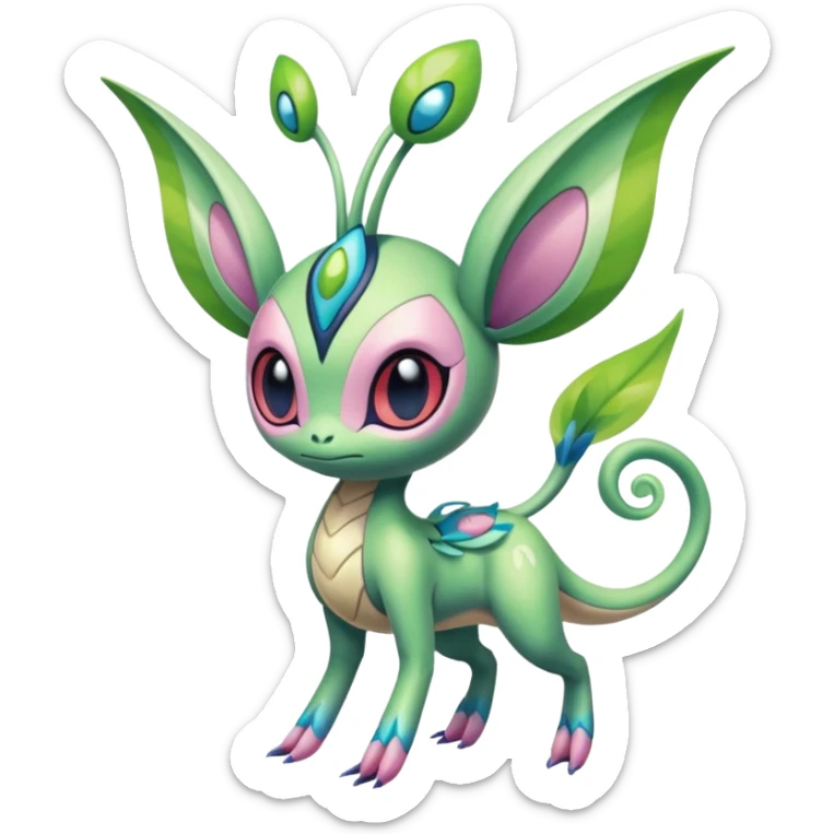 Colorful Exotic Meloetta-Celebi-Palkia-Virizion-Venom-Stitch-Fakémon-creature-hybrid sticker