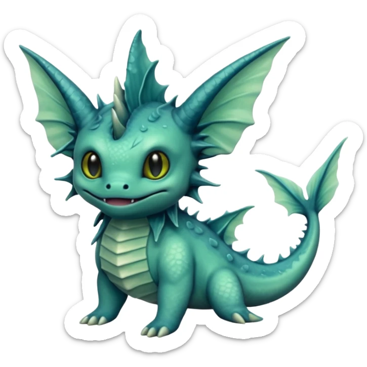 Deep-Dark-Swamp-Seafoam-Green Murky Gloomy Dull Swampy Muddy Vaporeon-Swamp-Algae-Monster sticker