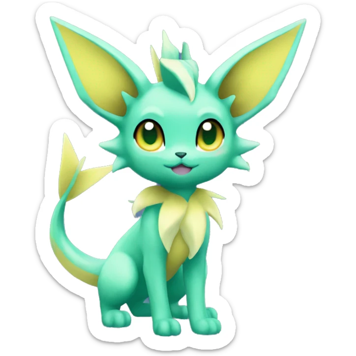 Vaporeon-Leafeon full body sticker