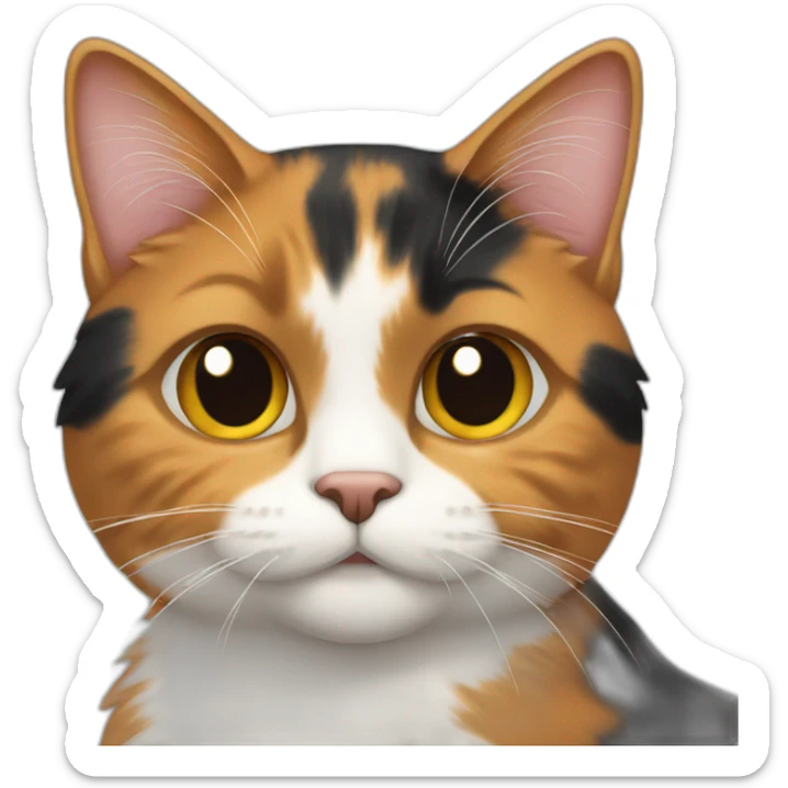 calico cat sticker