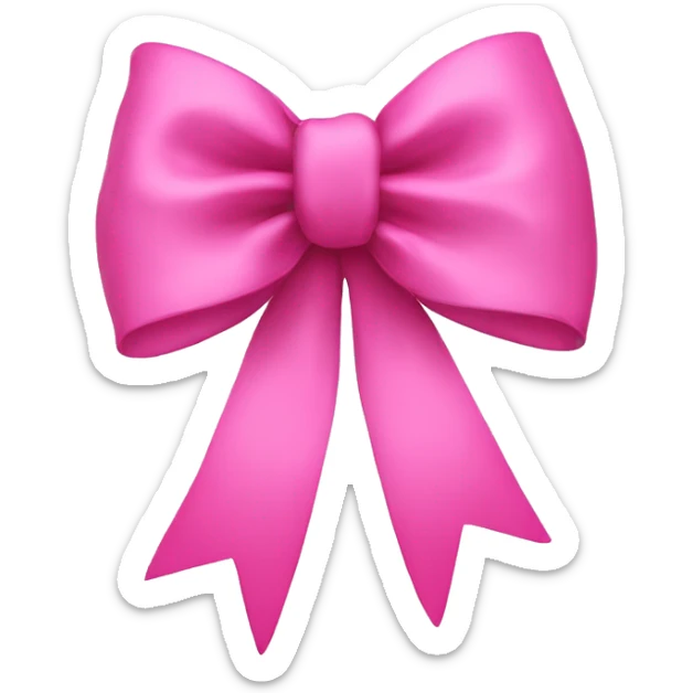 pink bow sticker