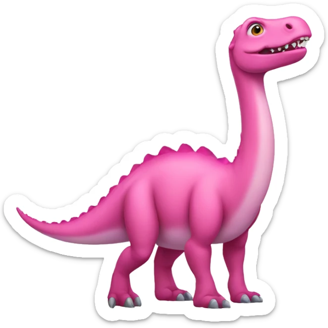 pink dinosaur sticker