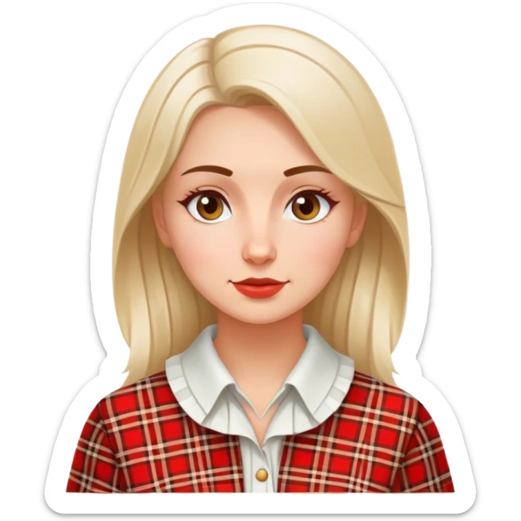 patriot polish european woman simple patriot politician modern poland traditional plaid sticker