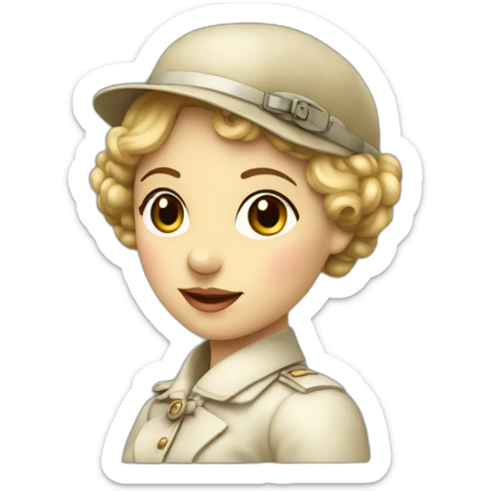 Louis bleriot woman blonde sticker