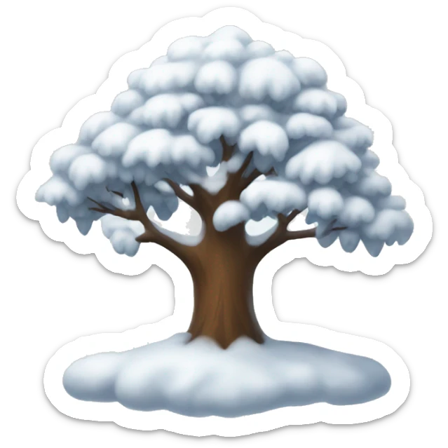 Snowy tree sticker