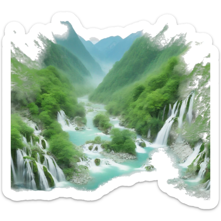 Jiuzhaigou valley sticker