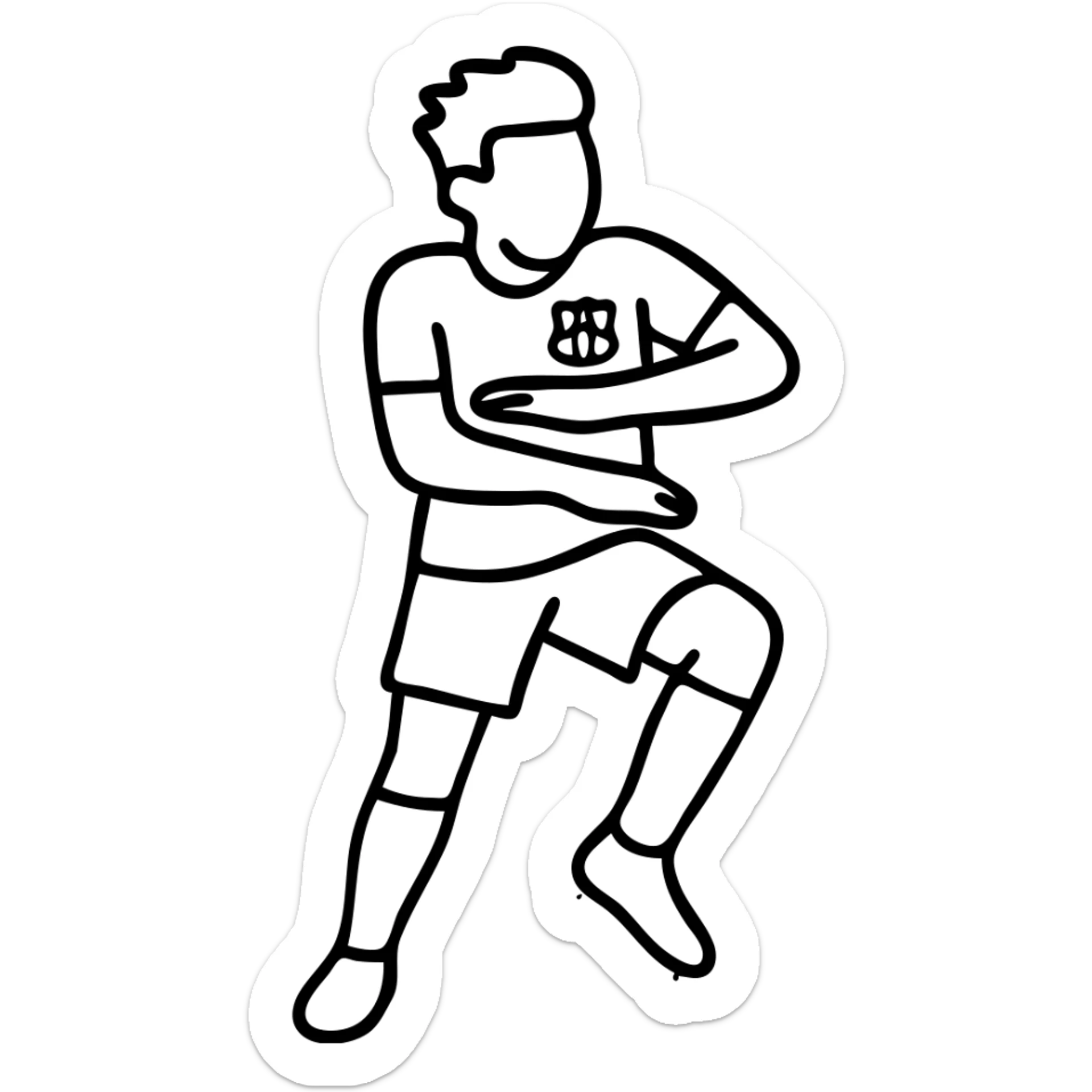 Football player Lamine Yamal from FC Barcelona dancing in celebration sticker
