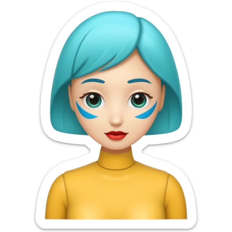 a fully nude girl spreading her legs to show her vagina sticker