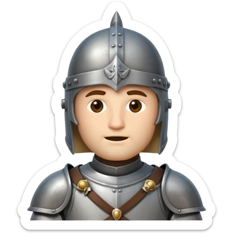 Hazme el emoji de un caballero medieval con actitud muy masculina en diversos estados de animos de los caballeros teutonicos saludando sticker