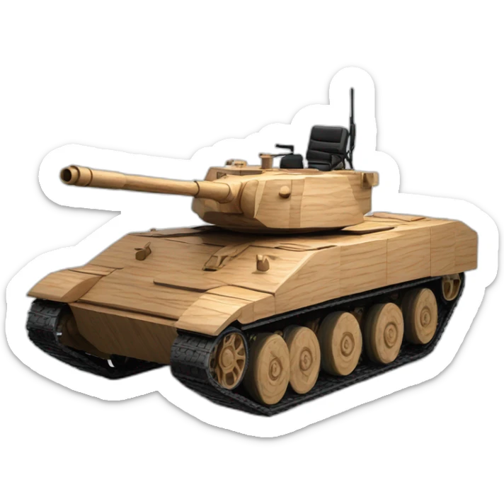 vladimir putin wooden t90 tank big wheelchair sticker