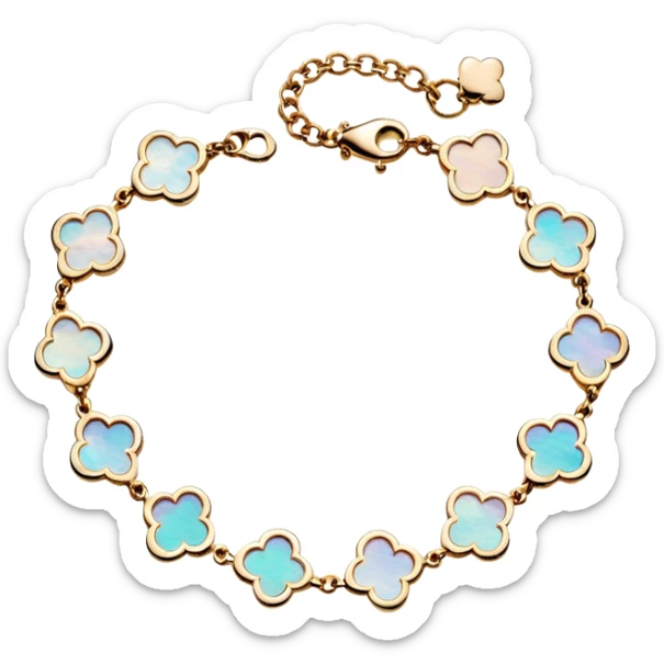 Van Cleef Vintage Alhambra bracelet in Mother of pearl sticker