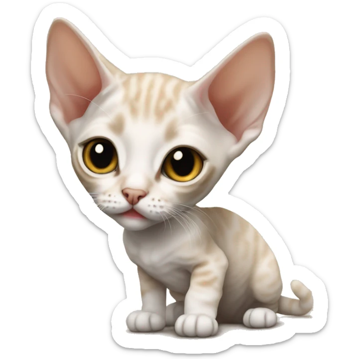 Devon rex kitten sticker