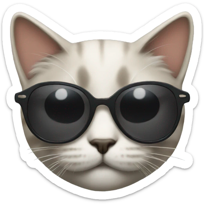 Cat with sunglasses sticker