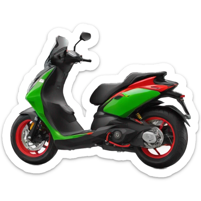 Aprilia sr 50 gt replica 2020 black red and a little bit of green sticker