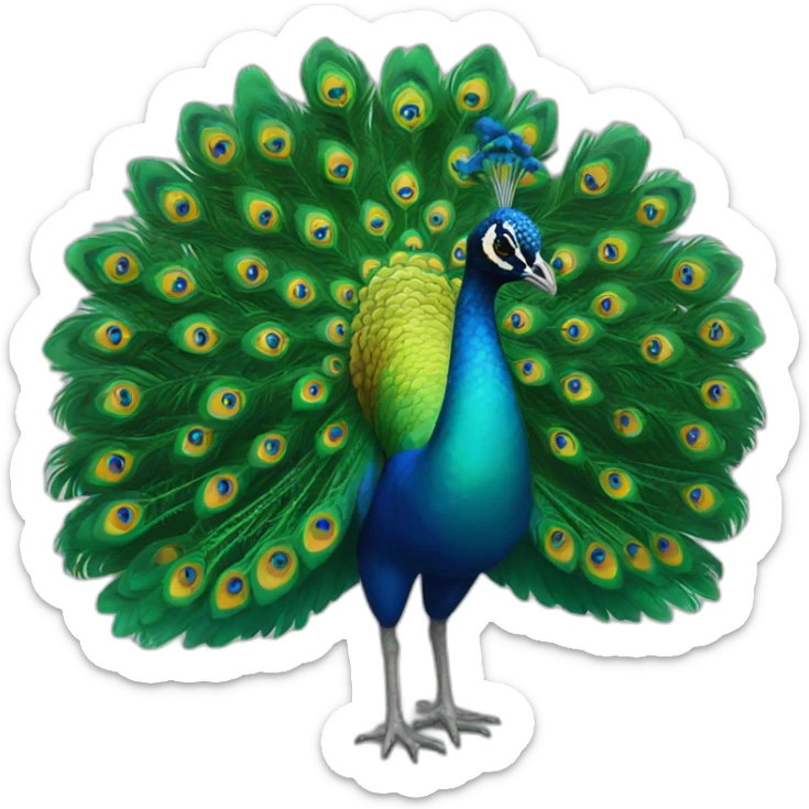 Peacock sticker