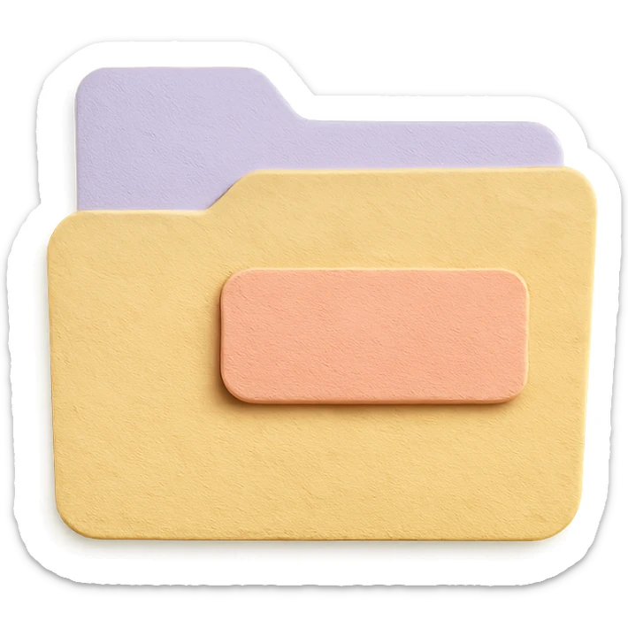 soft pastel aesthetic file folder sticker icon sticker