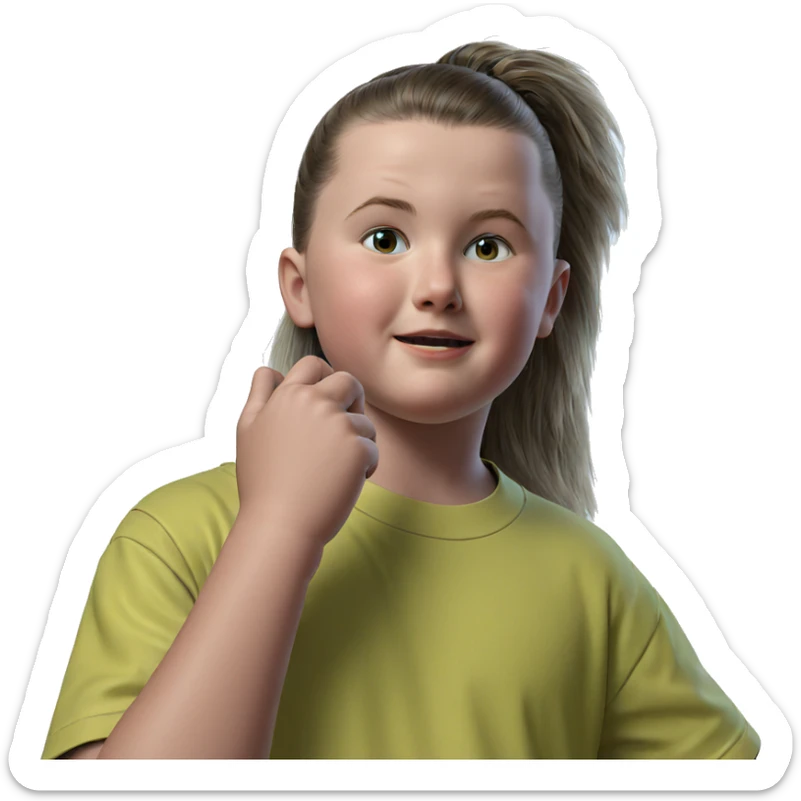 realistic portrait of a boy sticker