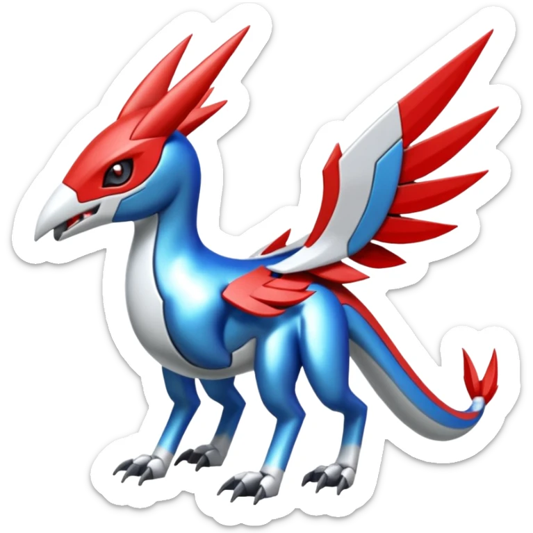 Meloetta-Latias-Wargreymon-Protogen-Pokémon-Digimon-Fakémon-fusion-hybrid-creature sticker