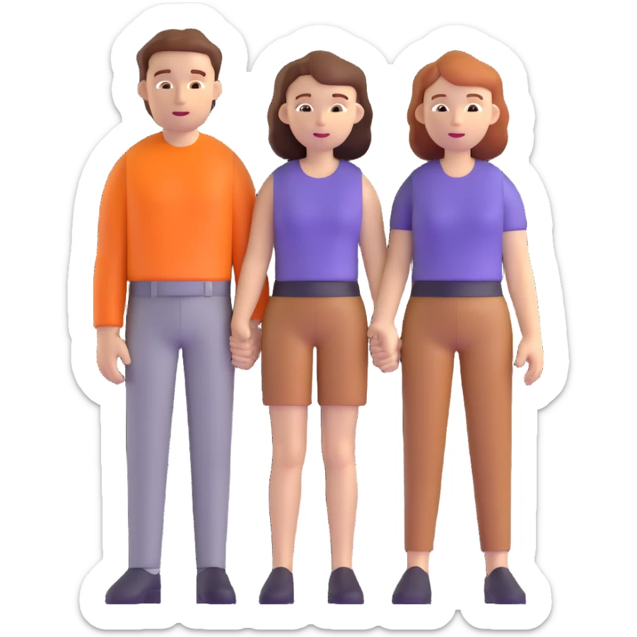 wedding couple with white man with dark brown hair and white woman with light ginger hair sticker