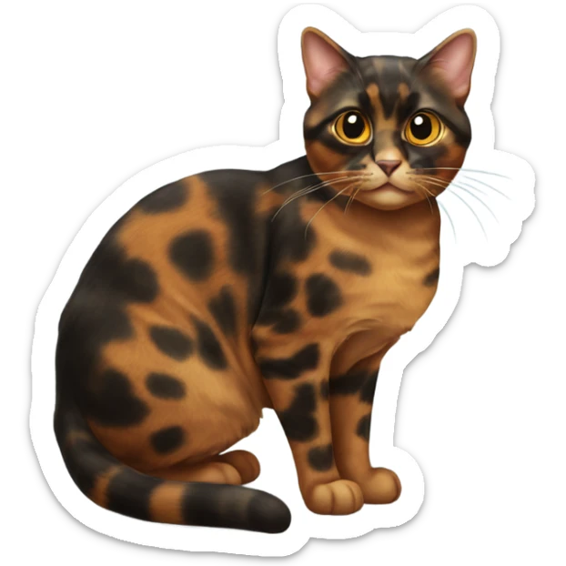 Tortoiseshell cat  sticker