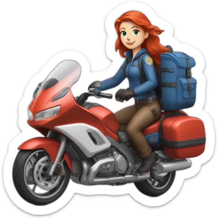 white-girl-red-hair-blue-eyes-on-the-wommans-motorcycle-wearing-a-delivery-backpack sticker
