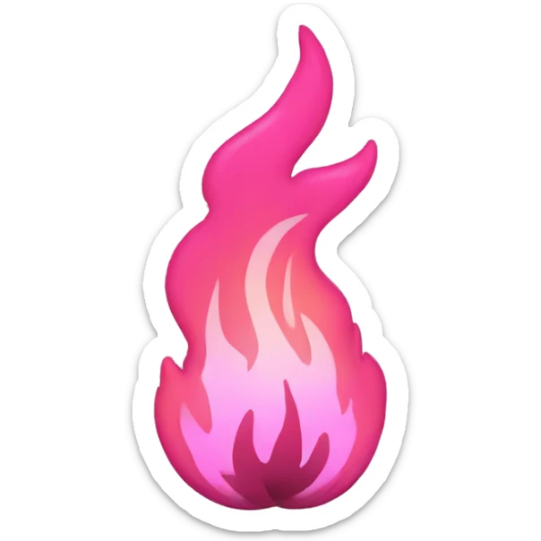 Pink fire sticker